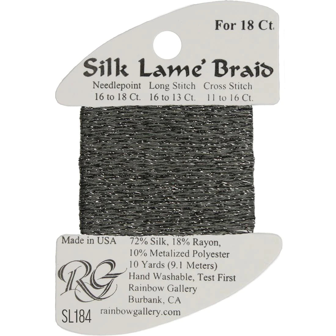 Silk Lame' Braid - Pavement SL184