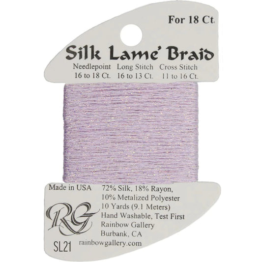 Silk Lame' Braid - Light Lavender SL21