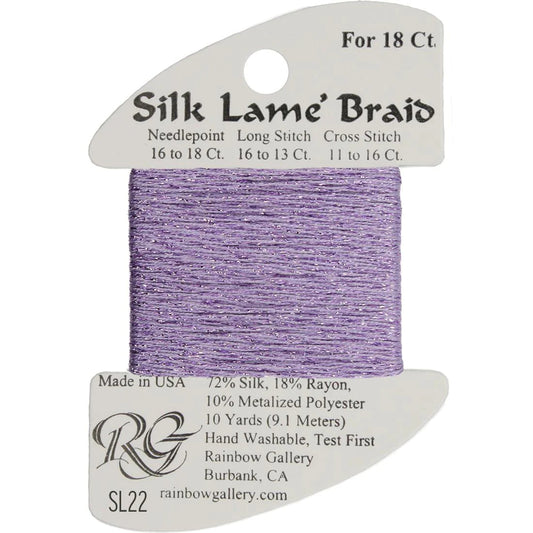 Silk Lame' Braid - Lavender SL22