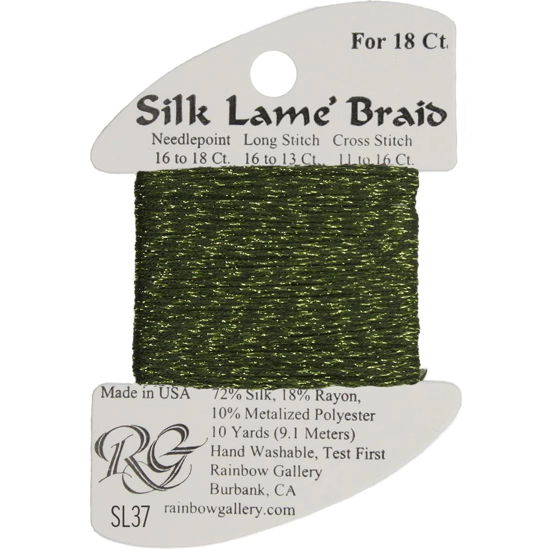 Silk Lame' Braid - Dark Avocado SL37