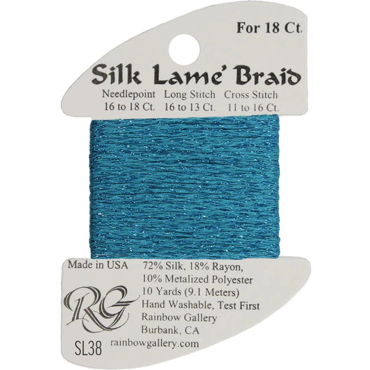 Silk Lame' Braid - Caribbean SL38