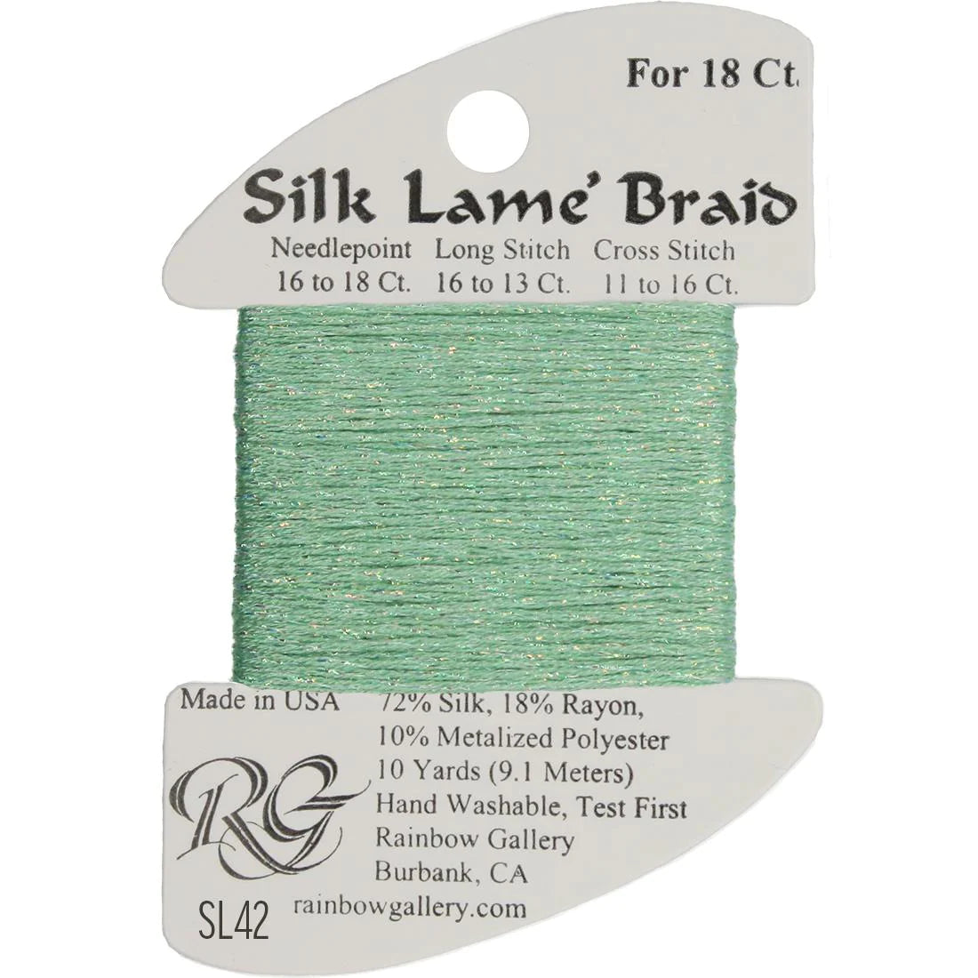 Silk Lame' Braid - Mint SL42