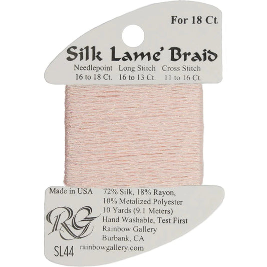 Silk Lame' Braid - Light Shell Pink SL44