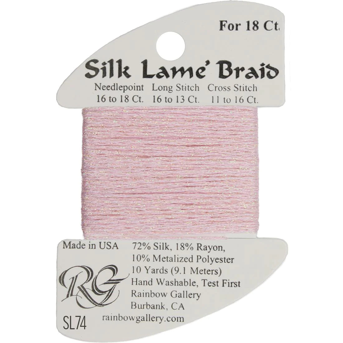 Silk Lame' Braid - Pale Pink SL74