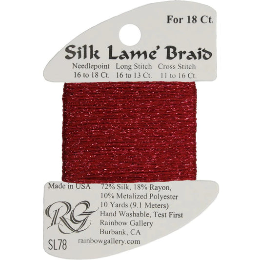 Silk Lame' Braid - Cherry SL78