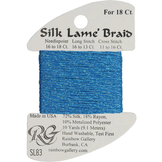 Silk Lame' Braid - Blue Turquoise SL83