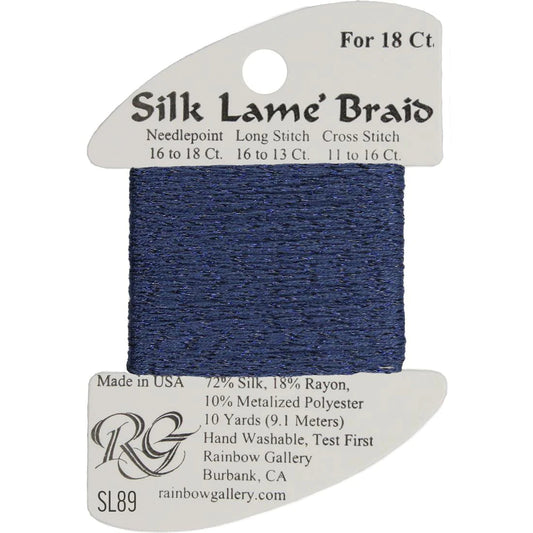 Silk Lame' Braid - Blue Jeans SL89