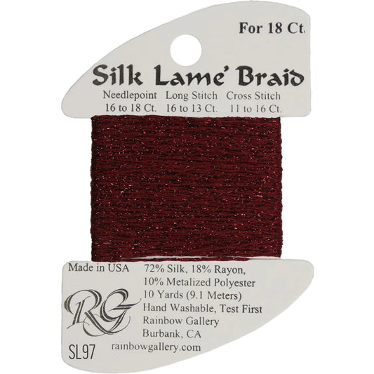 Silk Lame' Braid - Ruby Red SL97