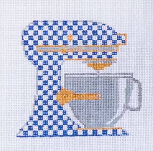 Blue Checkered Standup Mixer