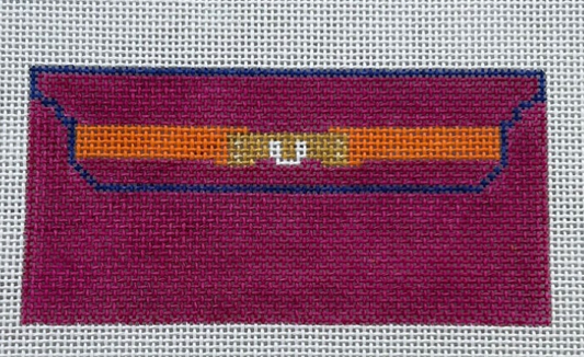 Mini Purple Clutch by KTG Needlepoint