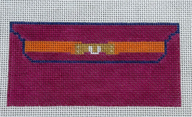 Mini Purple Clutch by KTG Needlepoint