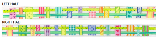 BL-01 Belt Woven Ribbons pastels on white