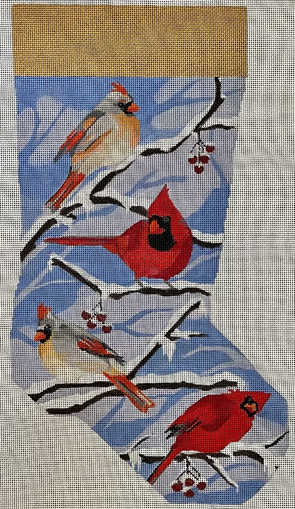 Cardinal Stocking by Melissa Prince