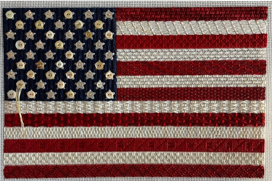 American Flag with Stitch Guide by Patricia Sone