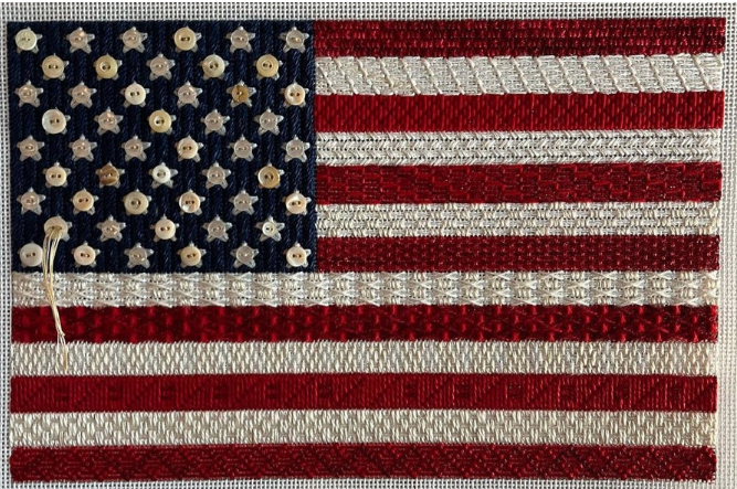 American Flag with Stitch Guide by Patricia Sone