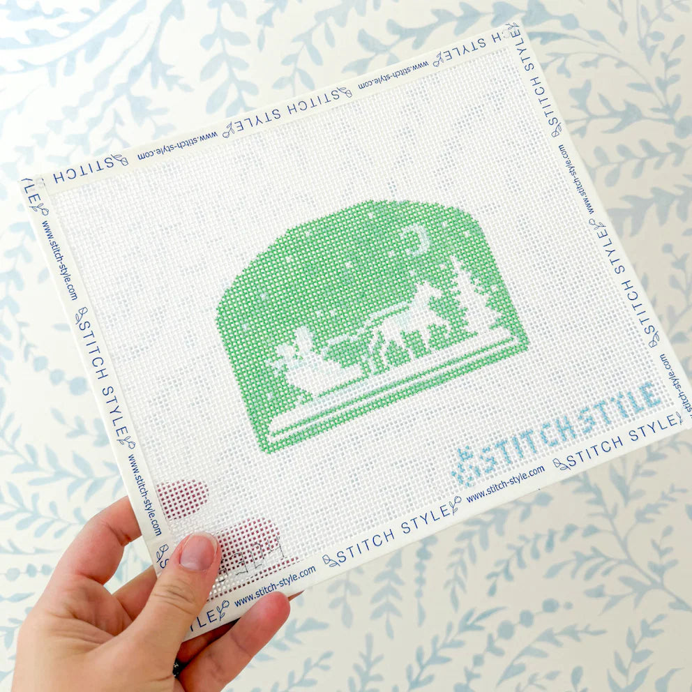 Mint Green Horse Drawn Carriage Silhouette by Stitch Style