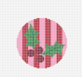 Holly Pink & Red by Nash & Daughters Needlepoint
