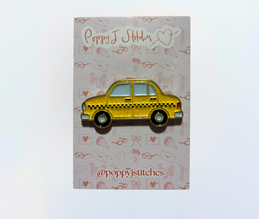 Yellow Cab Needle Minder by Poppy J Stitches