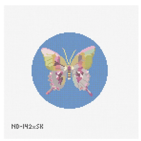 Gold & Green Butterfly on Blue by Sara Kay x Nash & Daughters