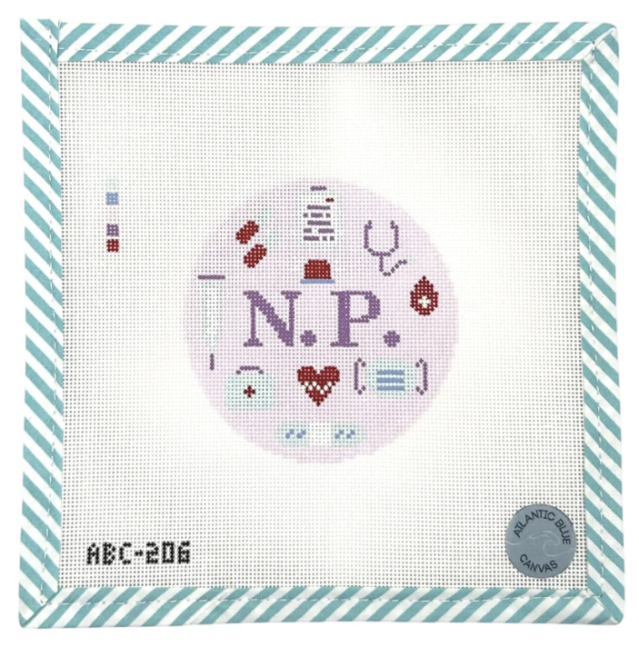 Nurse Practitioner N.P. Round by Atlantic Blue Canvas