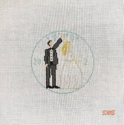 Dancing Wedding Couple by Stitching with Stacey