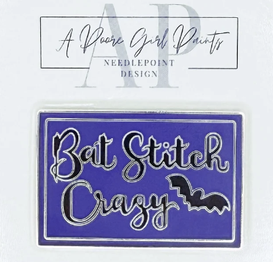 Bat Stitch Crazy Needleminder by A Poore Girl Paints