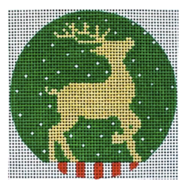 Gold Reindeer by Vallerie Needlepoint Gallery