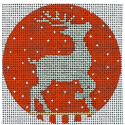 Silver Reindeer by Vallerie Needlepoint Gallery