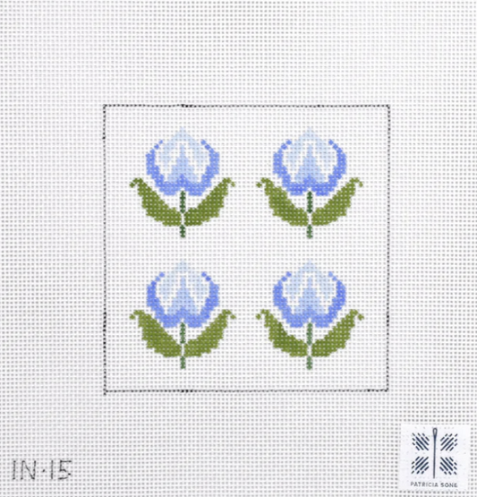 Four Roses, blue insert by Patricia Sone