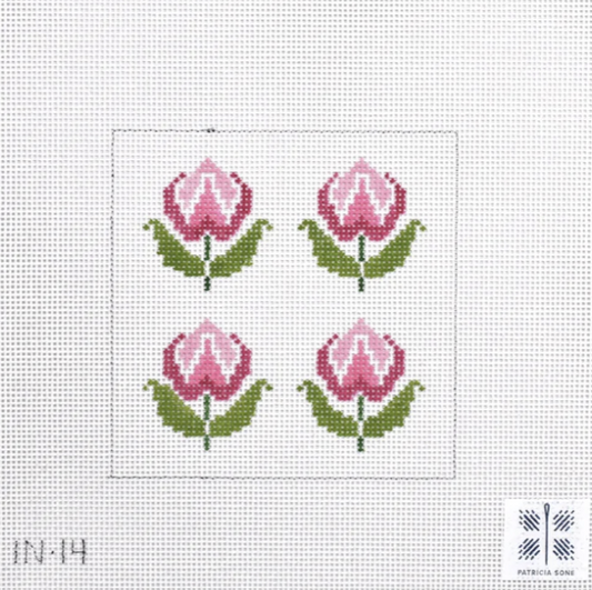 Four Roses, pink insert by Patricia Sone