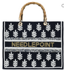 Bamboo Navy Needlepoint by Classic Prep