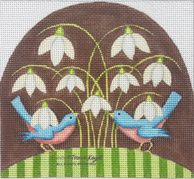 TK-AN04 Animals: Bluebirds & Snowdrops