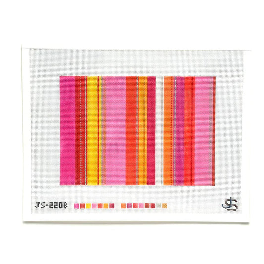 Tufted Stripe Clutch - Pink & Orange by Jenni Sandberg
