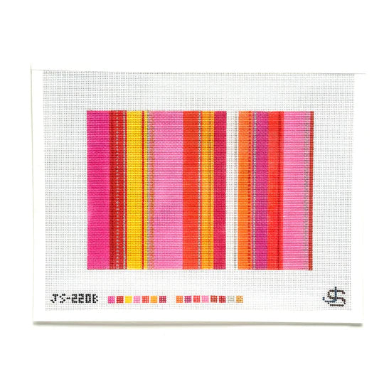 Tufted Stripe Clutch - Pink & Orange by Jenni Sandberg