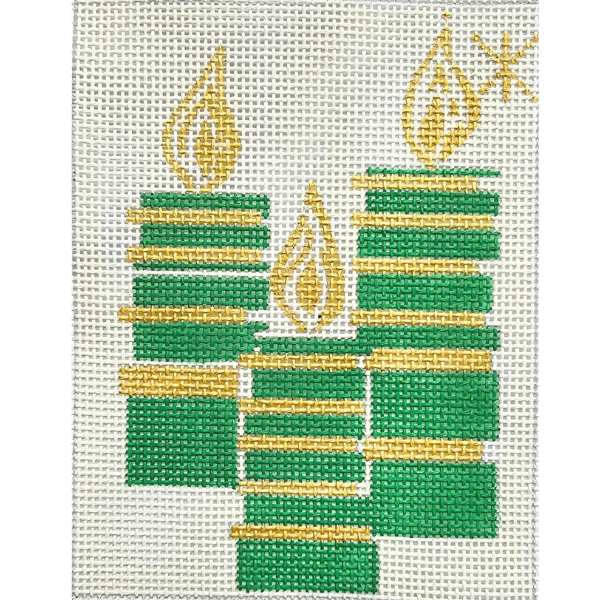 Green and Gold MCM Candle Trio