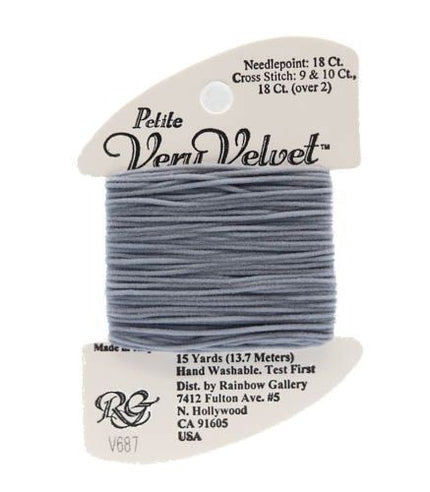 Petite Very Velvet Grey Denim - V687