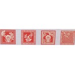 Karen's Damask Coasters- Red/ Beige