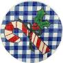 Blue Gingham Candy Cane