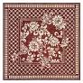 Karen's Dark Red Damask Pillow Version 2 13 Count