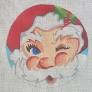 Winking Santa Round by Raymond Crawford