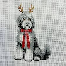 Reindeer Sheepadoodle by Cate La Vie