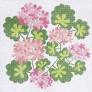 Geranium Square w/Dots - pinks, salmons & green by Kate Dickerson