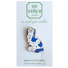 Go Stitch Studio Needle Minder Blue Staffordshire Dog