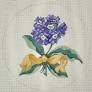 Silver Needle Primrose Circle Pillow