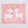 Pink Kissing Reindeer