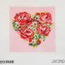 Flower Heart Canvas by Initial K Studio