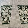 W- Royal Damask Scissor Case- Green