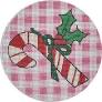 Pink Gingham Candy Cane