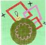 MCM Lime Green + Green Ornament