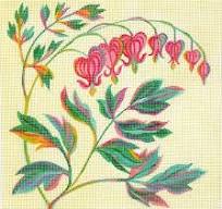 Bleeding Hearts by Asta Barrington w/Kate Dickerson Needlepoint